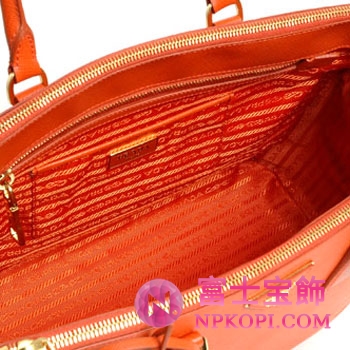 プラダ（PRADA）SAFFIANO LUX　レディーストートバッグ　パパイヤ　BN1786-NZV-S73 